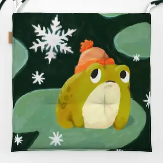 Sitzkissen Snowflake Frog on Lilypad