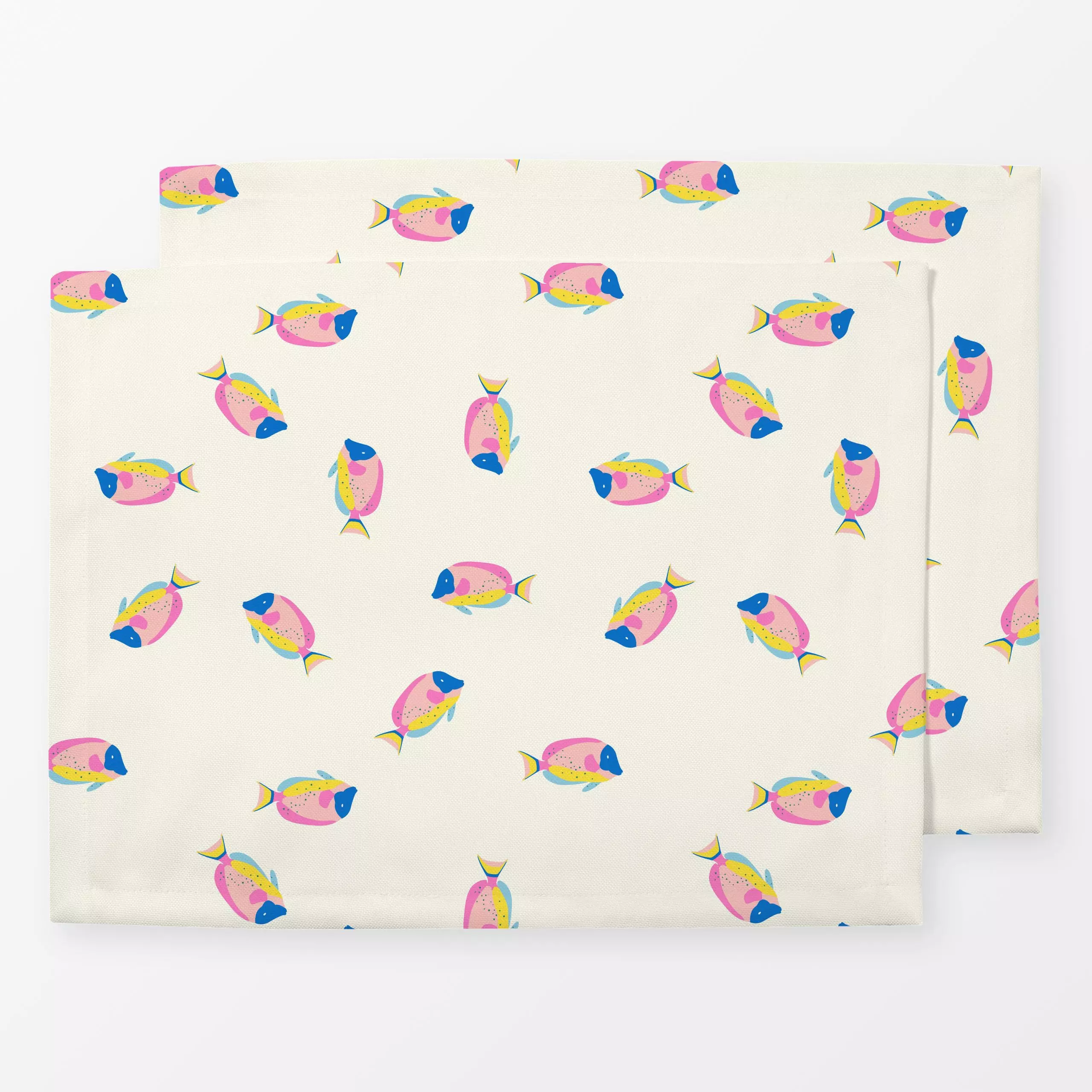 Tischset Funky Fisch Pattern - Kinderzimmer & Motive für Kinder, Tiere, Symbole & Muster - von „Jana Moßmann"; Muster, Meere...