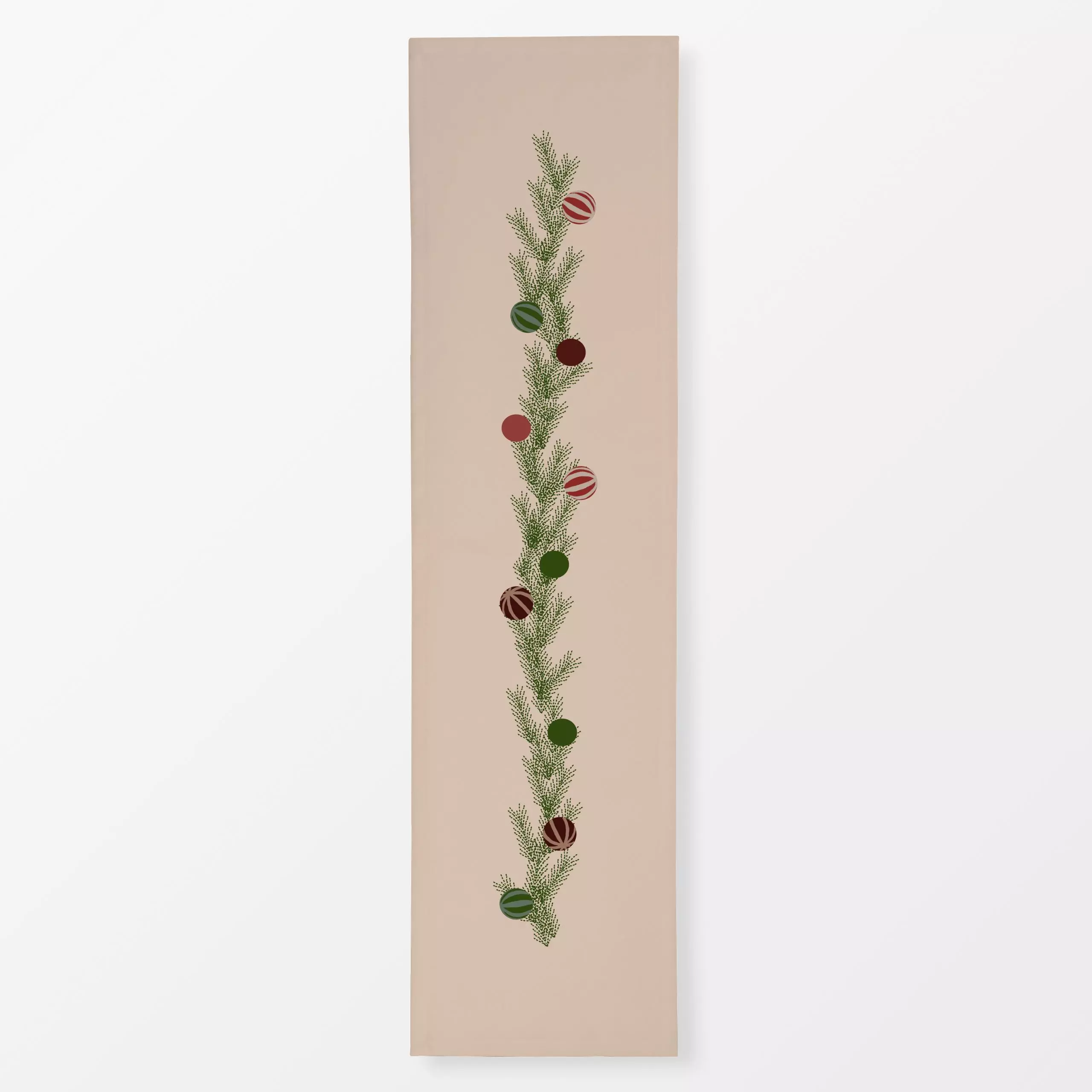 Tischläufer Weihnachtskugeln An Tanne - Weihnachten, Winter - von „Alisa Knöß"; skandinavisch, Weihnachtsdeko, winterdeko, W...