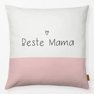 Kissen Beste Mama halb rosa