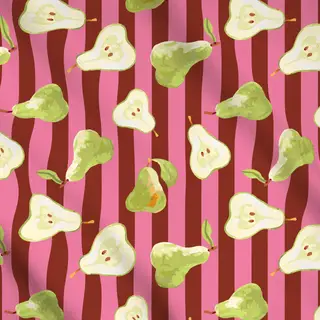 Meterware Fruity Pear Stripes