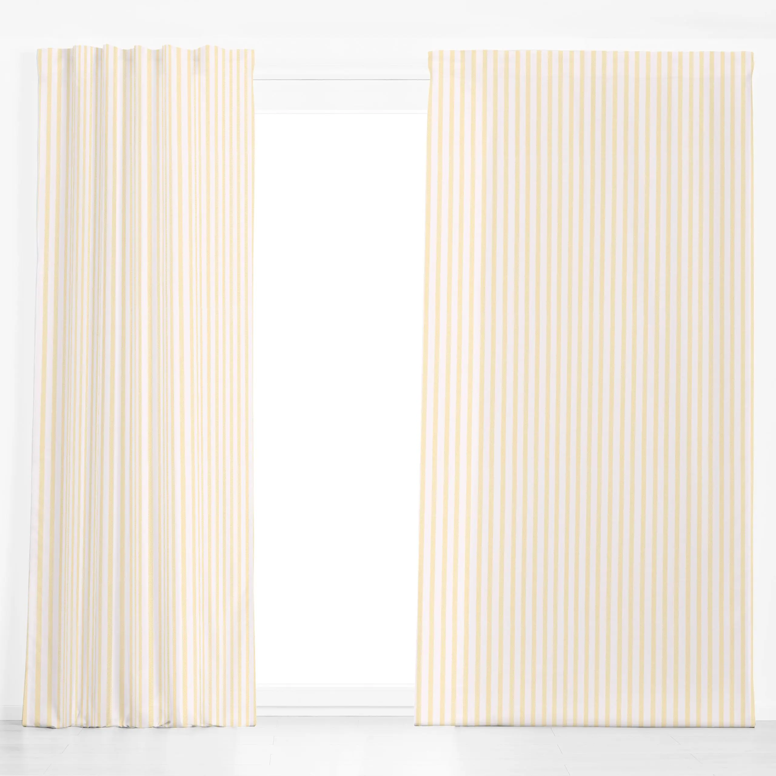 Dekovorhang Streifen Butteryellow - Symbole & Muster - von „Sophie Augustin Illustration"; Streifen, gestreift, Streifenmust...
