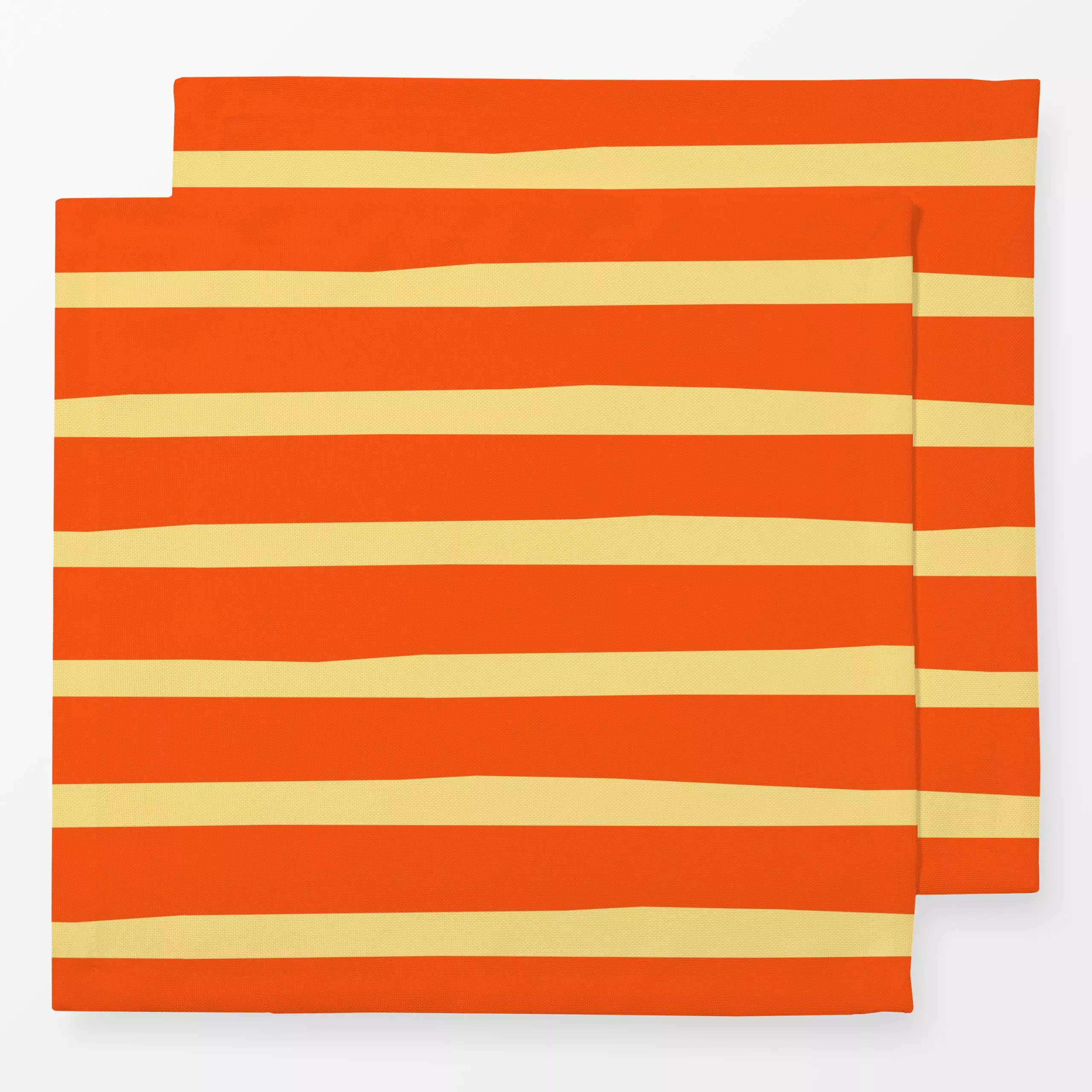 Servietten Bold stripes red yellow - Symbole & Muster - von „Lisa Jasmin Bauer"; Streifen, Color, Farben, farbenfroh, colorf...