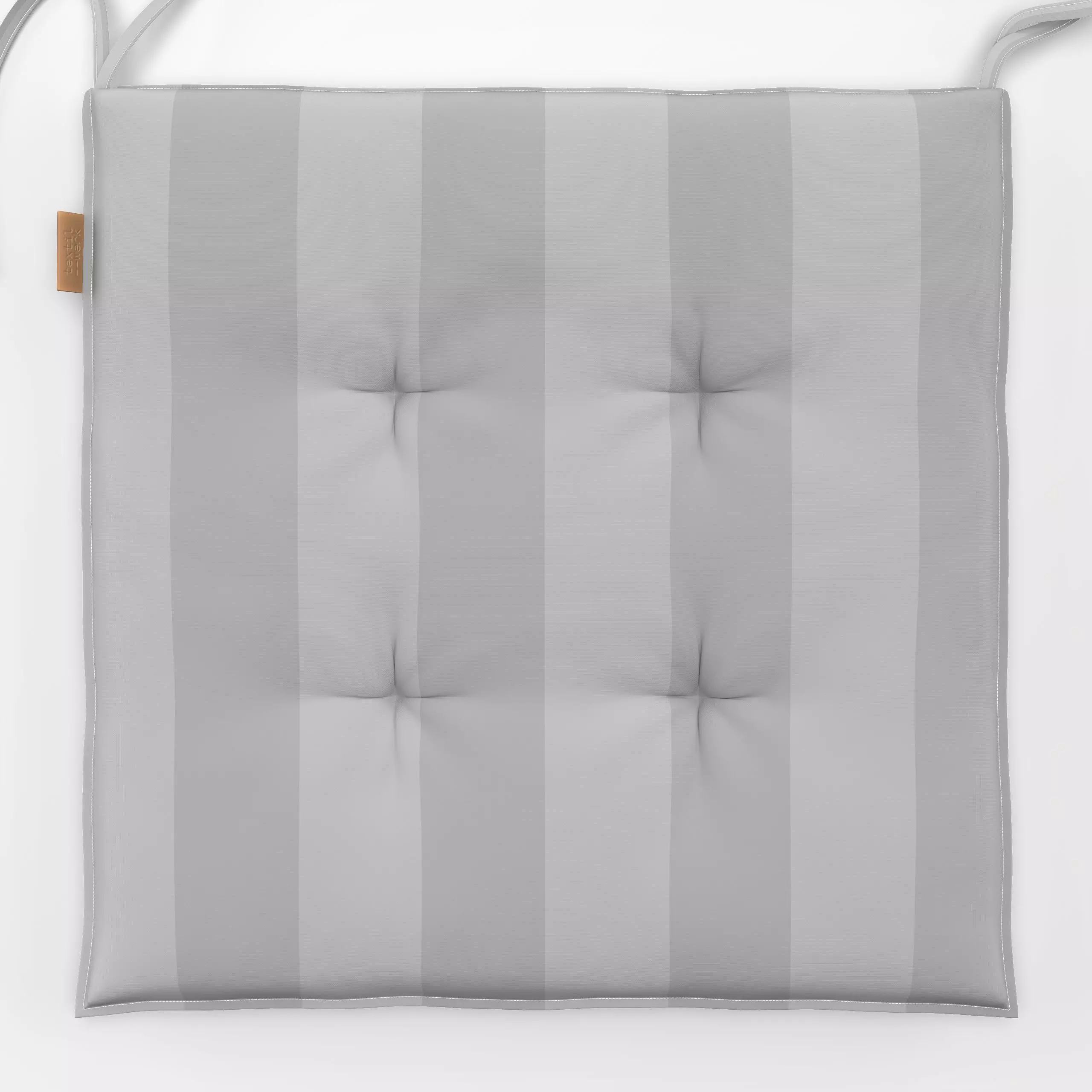 Sitzkissen Tropical Paradise Stripes - Symbole & Muster - von „Andrea Haase"; Muster, grau, Streifen, Greige, neutral, gestr...