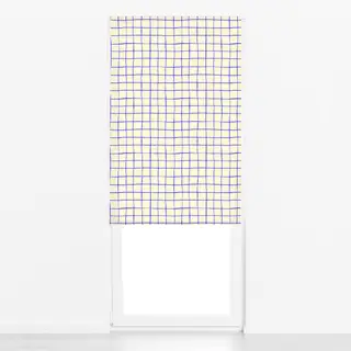 Raffrollo Checkered blue line pattern