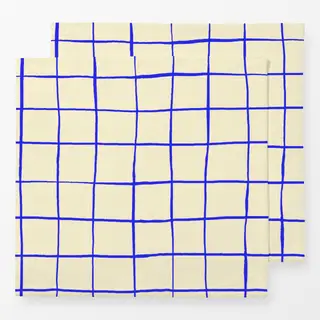Servietten Checkered blue line pattern