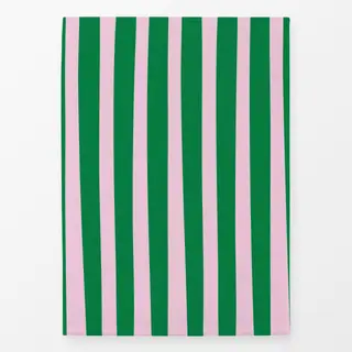 Geschirrtücher Stripes Grün Rosa