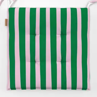 Sitzkissen Stripes Grün Rosa