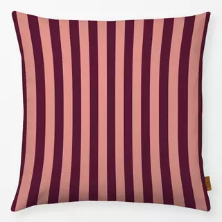 Kissen Striped Burgund Red Rose