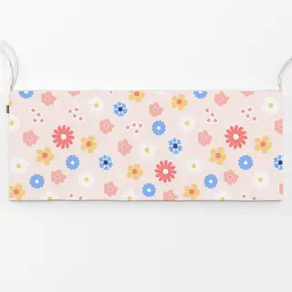 Bankauflage Blumenmuster groß