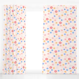 Dekovorhang Blumenmuster groß