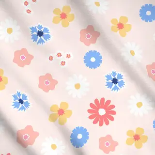 Meterware Blumenmuster groß