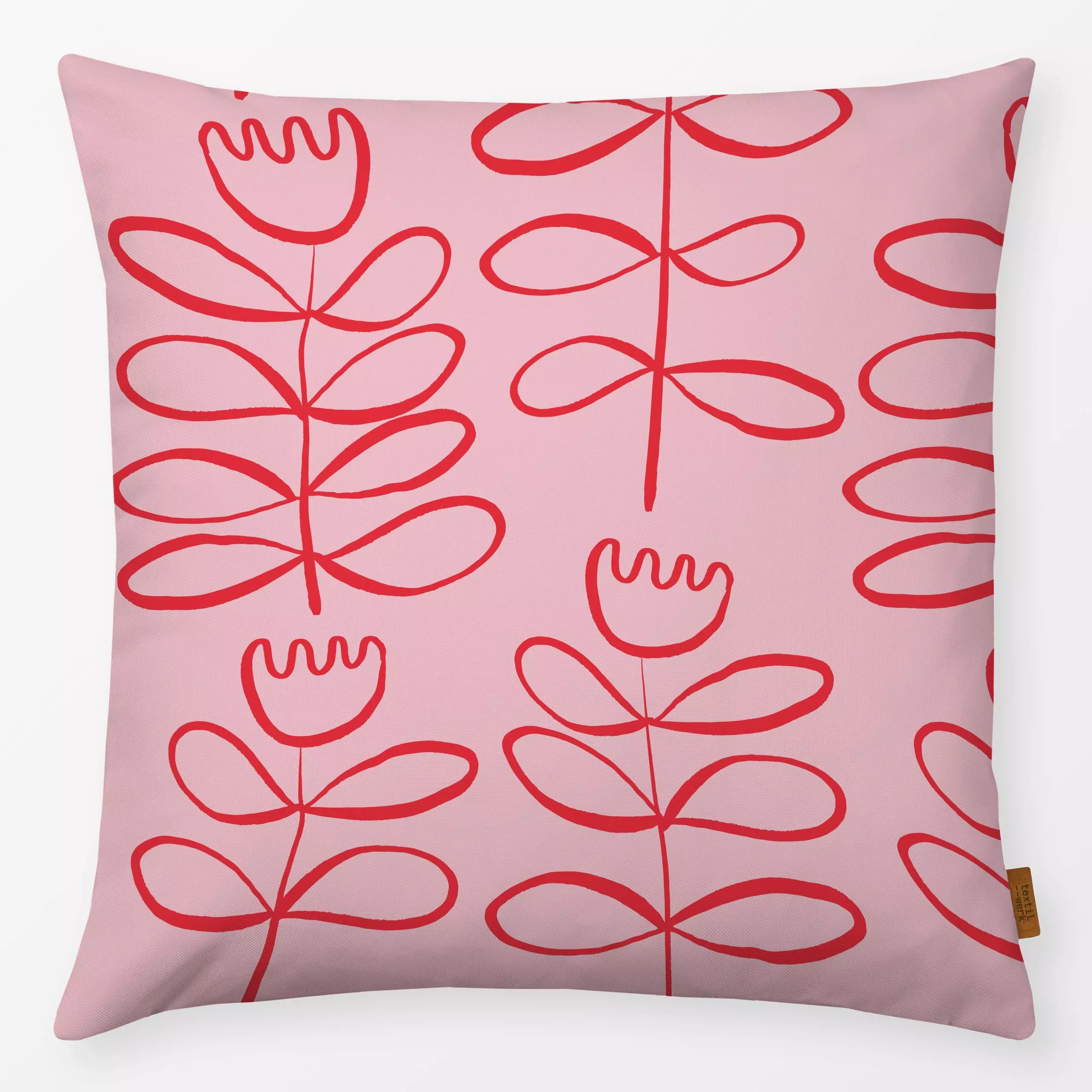 Kissen Abstract Tulip Pattern - Blumen & Florales, Anlässe, Ostern - von „Kruth Design"; Tulpen, Sommerblumen, Sommer, Oster...