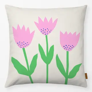 Kissen Frühlingsblumen Rosa
