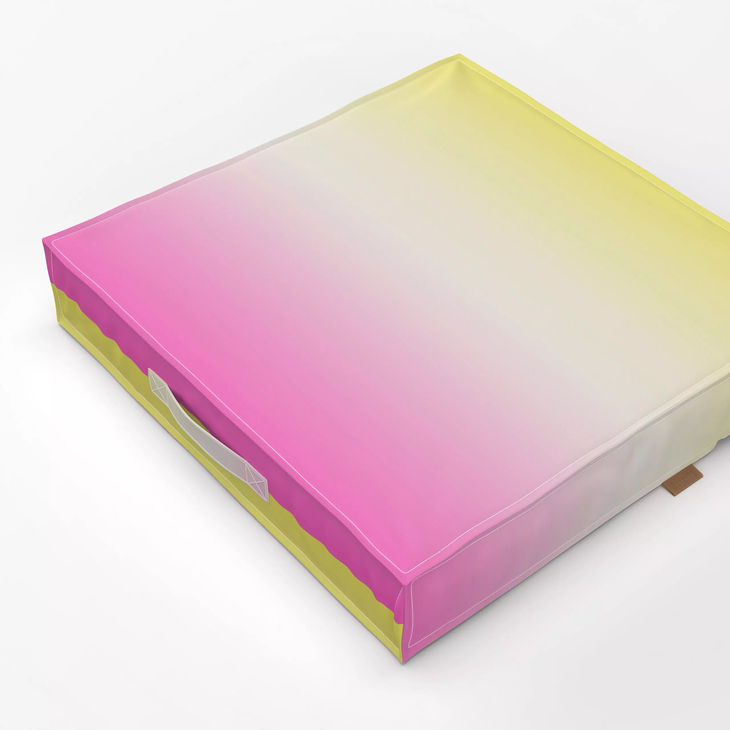 Bodenkissen Sommer Verlauf gelb rosa - Sommer, Symbole & Muster - von „Katrin Graff"; Strand, Limonade, frisch, fun, Sommerl...