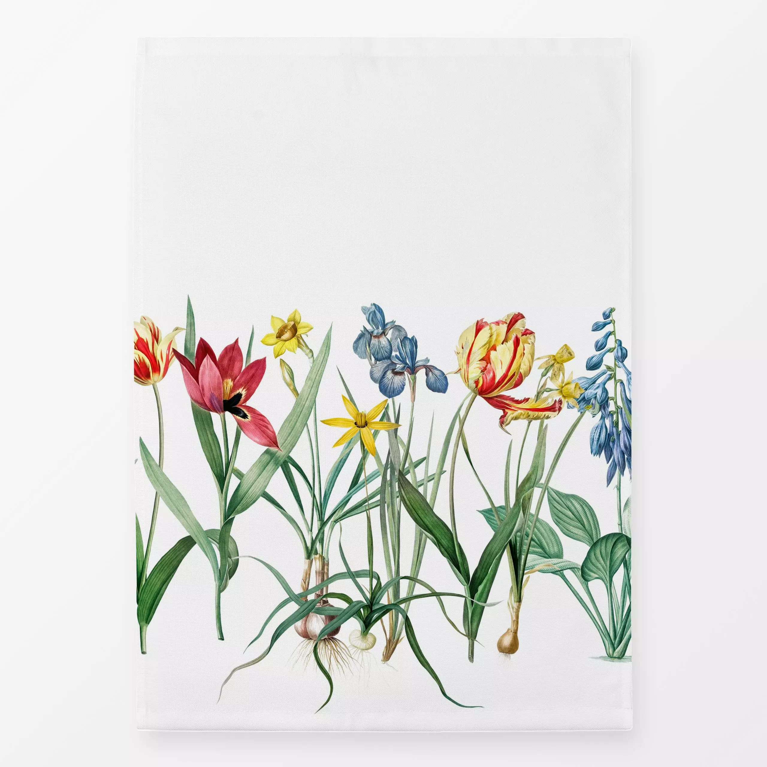 Geschirrtücher Bunte Tulpen Wiese - Blumen & Florales, Retro & Vintage - von „Uta Naumann"; Muster, Natur, Garten, Tulpen, f...