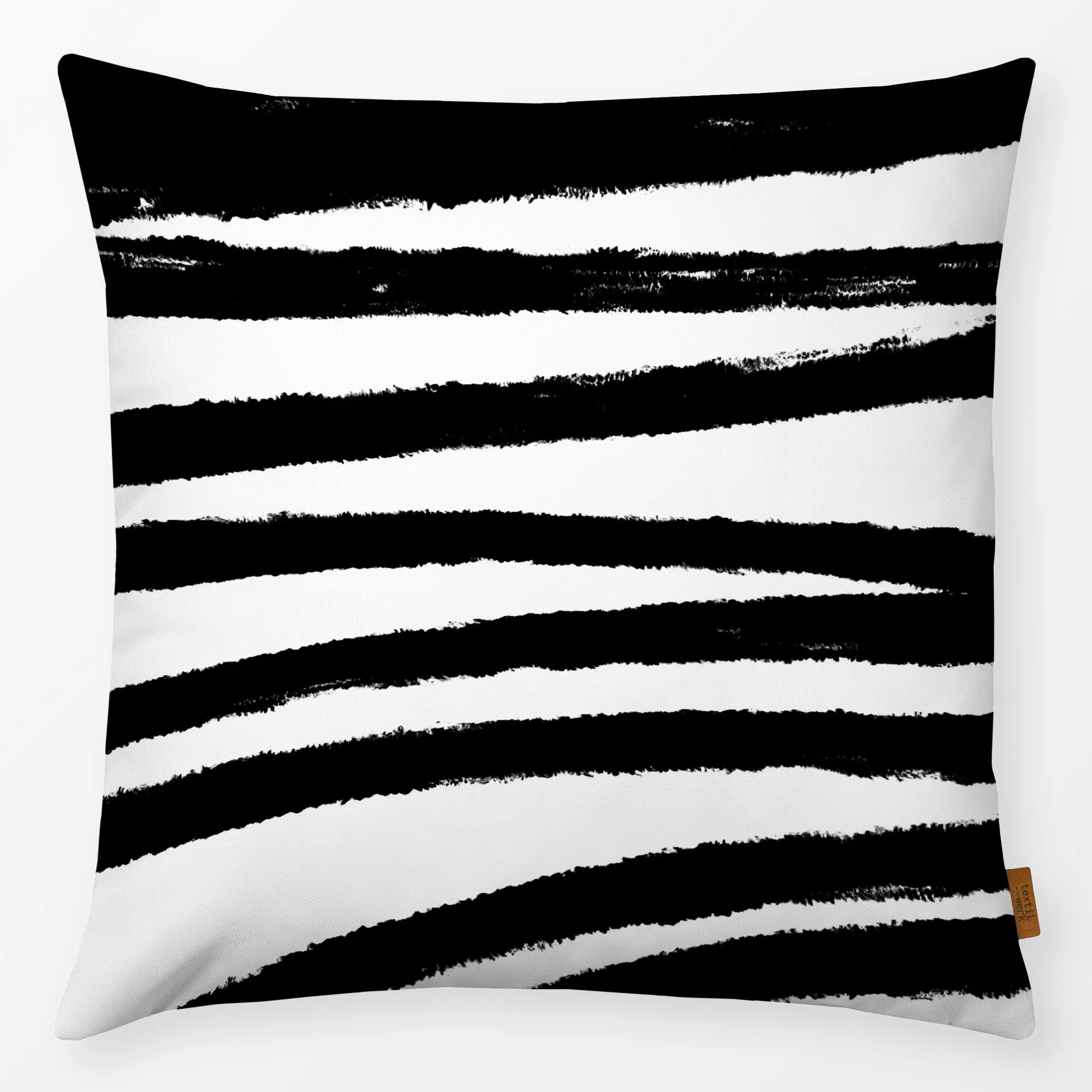 Kissen Spuren - Symbole & Muster - von „Lena Lackmann"; Muster, Struktur, Linien, abstrakt, modern, gestreift, Pinselstriche...