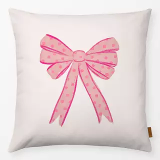 Kissen Schleife Punkte Rosa