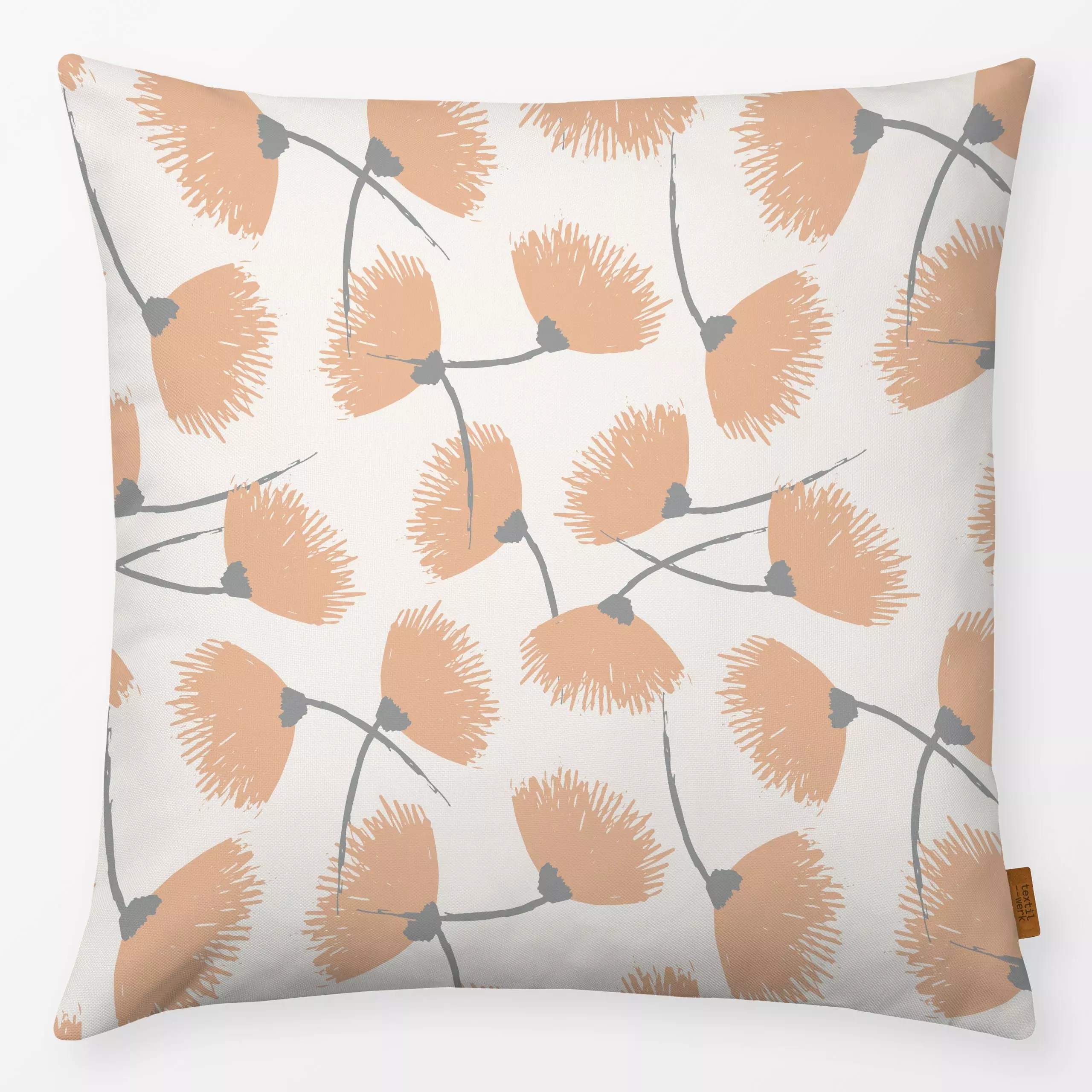 Kissen Classic Peach Elegance - Blumen & Florales, Herbst, Pflanzen & Botanik - von „Sara Maria"; Sommerblumen, floral, land...