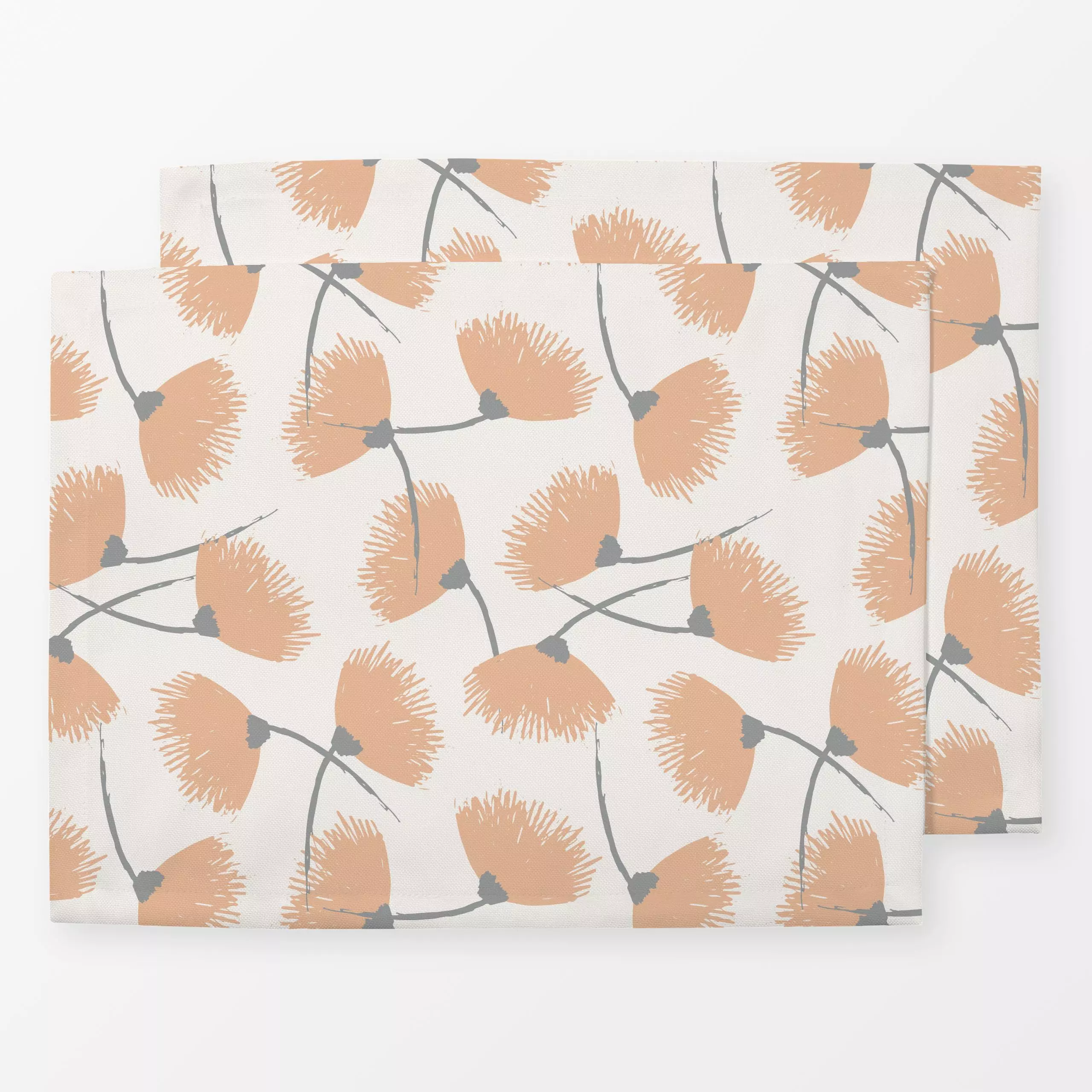 Tischset Classic Peach Elegance - Blumen & Florales, Herbst, Pflanzen & Botanik - von „Sara Maria"; Sommerblumen, floral, la...
