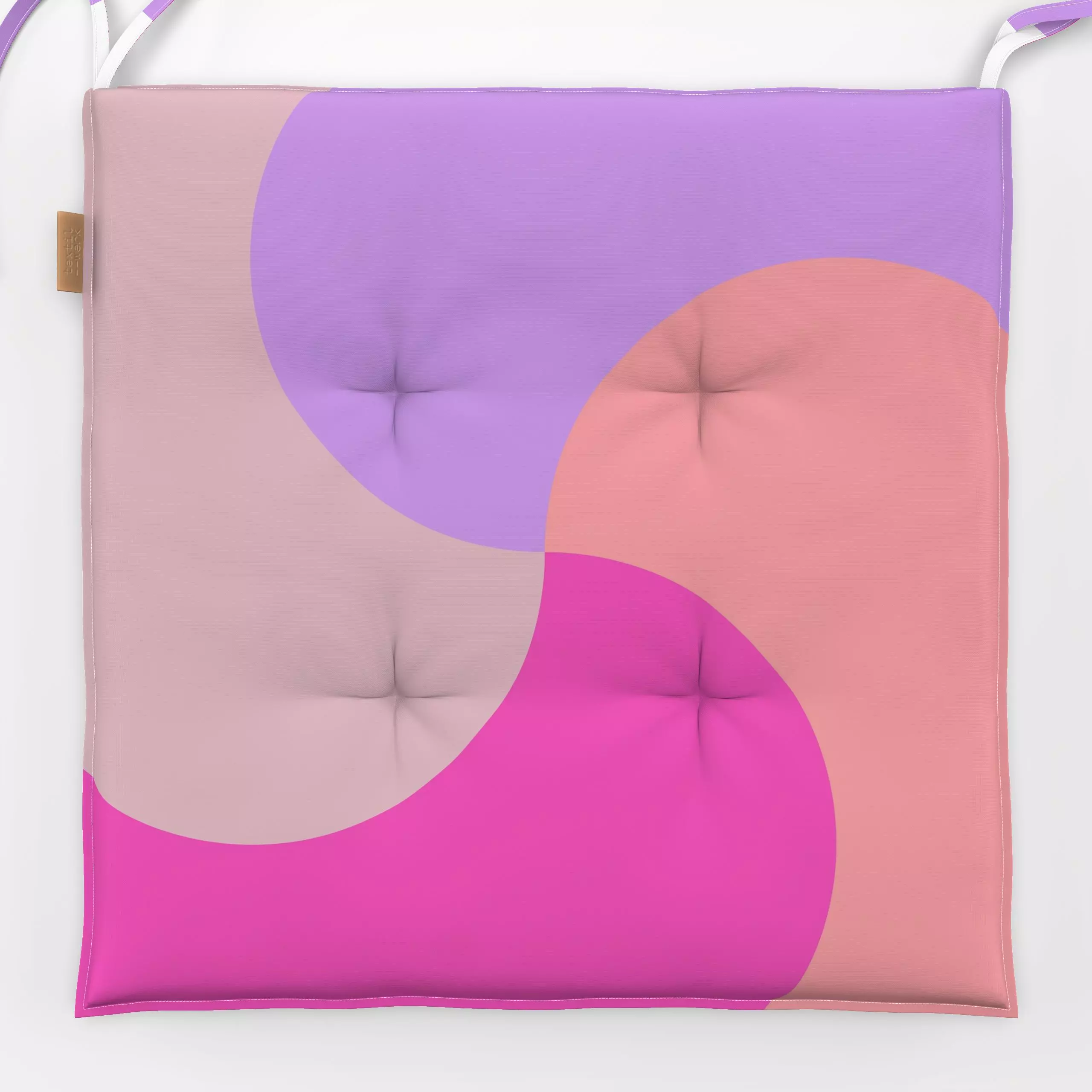 Sitzkissen Fun Hypnosis - Symbole & Muster - von „Julia Schumacher"; wellen, pink, fun, Wirbel, gaming, hypnose, sog, strom,...
