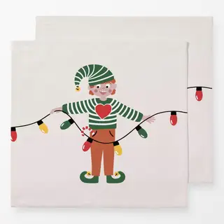 Servietten Elf Weihnachten Wendekissen