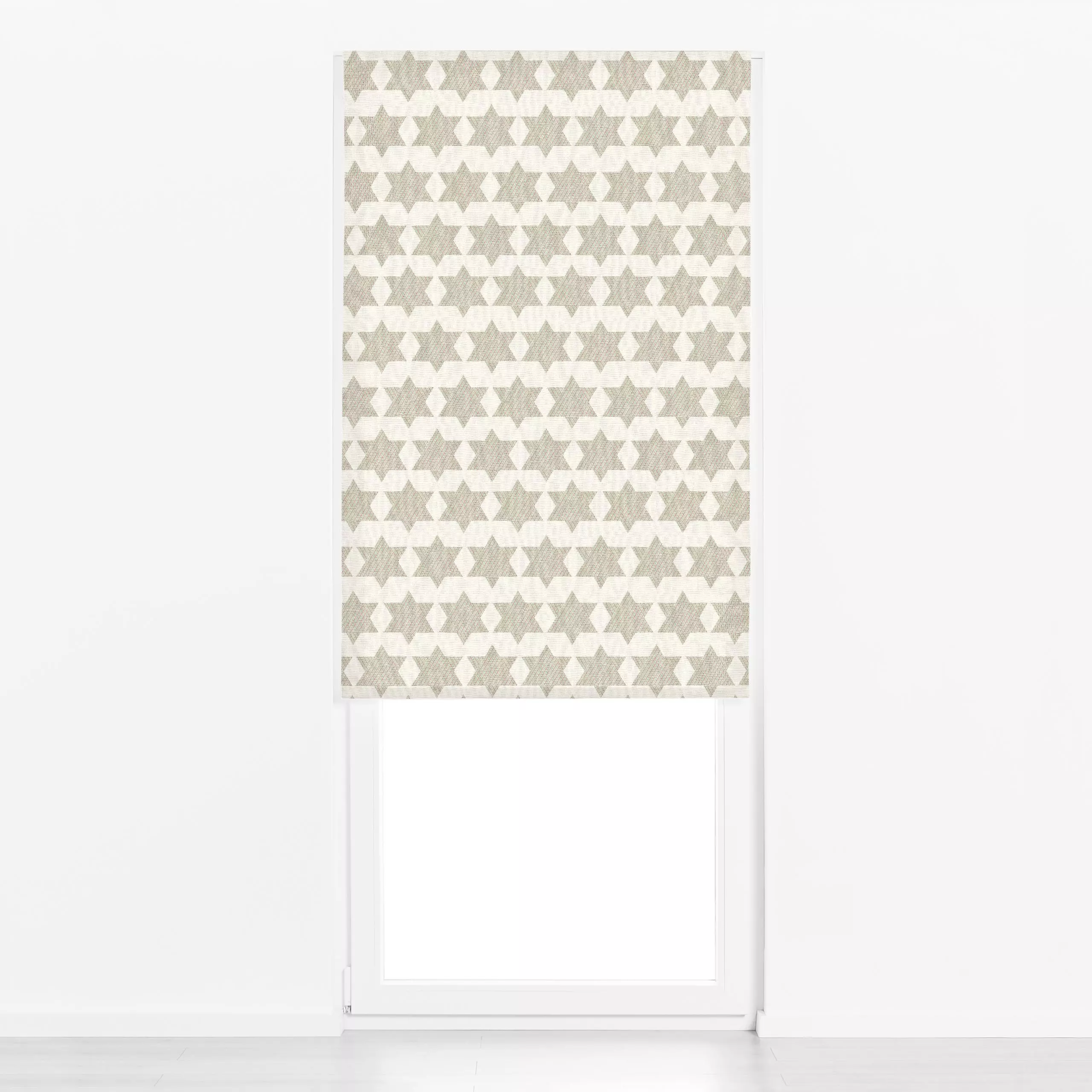 Raffrollo Nordic Christmas stars II - Weihnachten, Symbole & Muster - von „Bloomery Decor"; Sterne, Minimalismus, Nordic, wi...