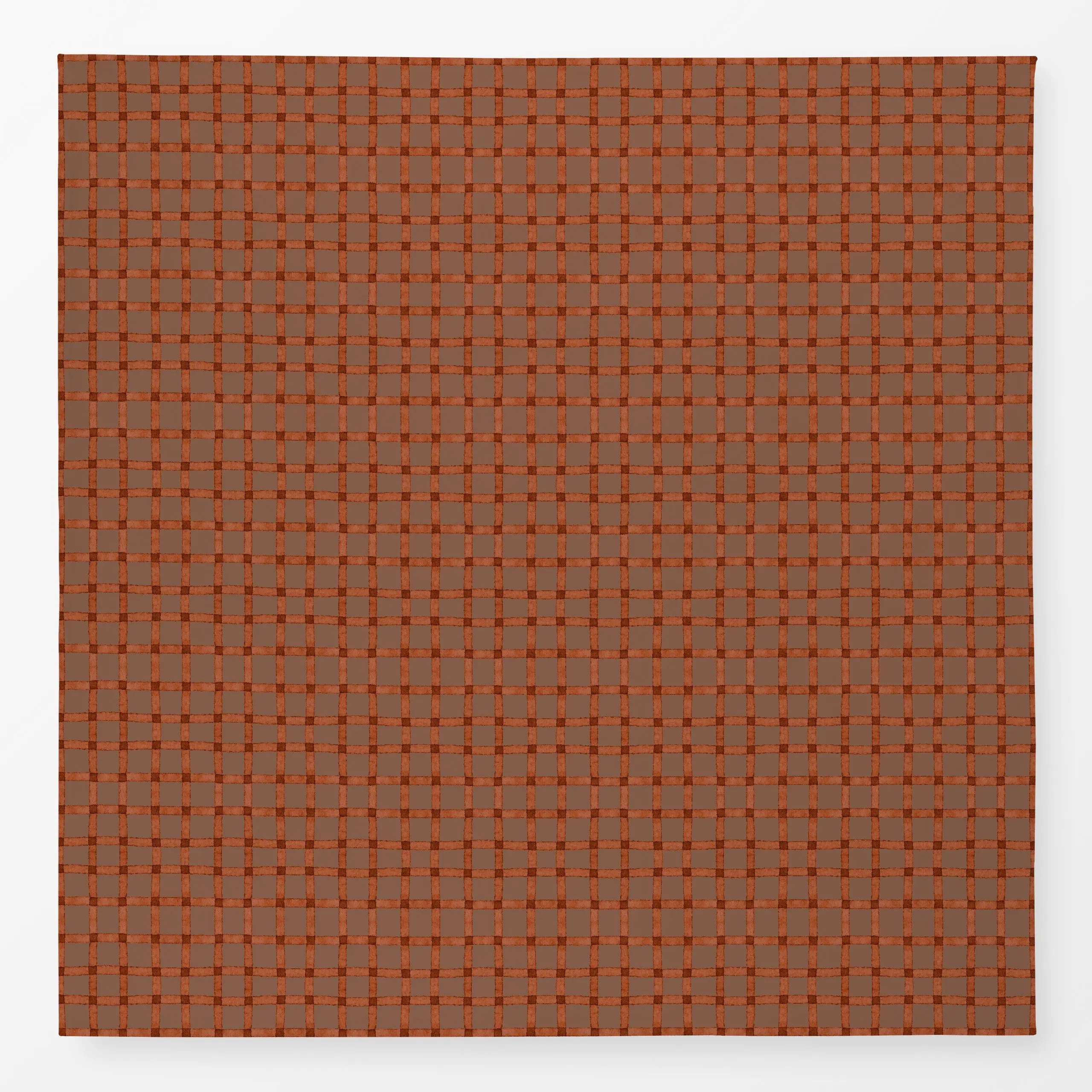 Tischdecke Ginham Karo Shabby Braun - Herbst, Symbole & Muster - von „Monika Strigel"; Muster, Herbst, handgemalt, gingham, ...