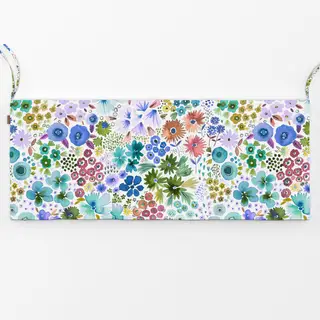 Bankauflage Artistic Kleine Blumen Blau