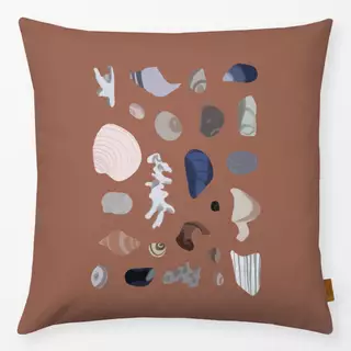 Kissen Muschelsammlung Burned Sienna