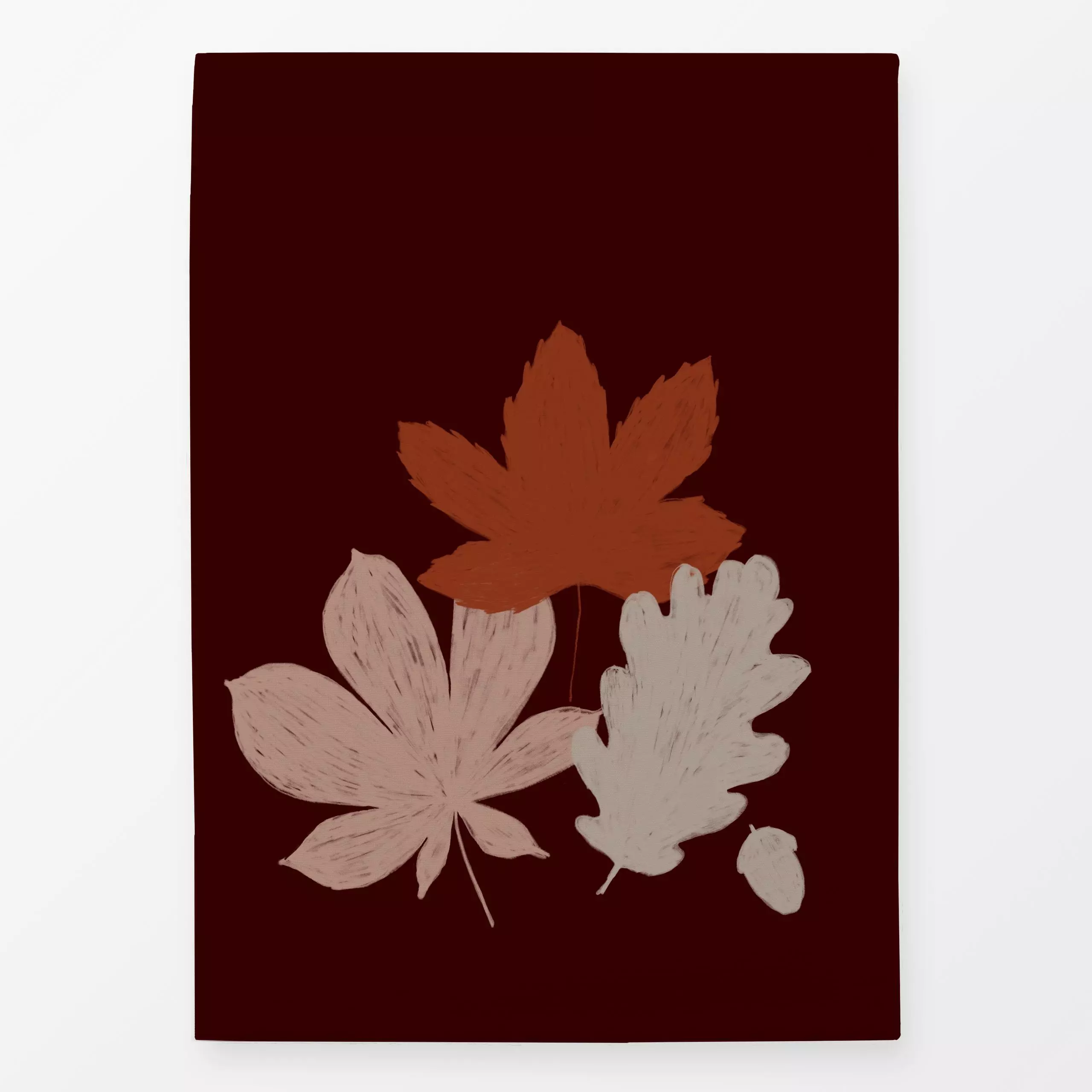 Geschirrtücher Laub Dunkelbraun - Herbst, Pflanzen & Botanik - von „Sophie Augustin Illustration"; Blätter, Laub, Herbst, Ei...