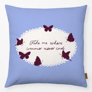 Kissen Schmetterlinge Spitze Typo