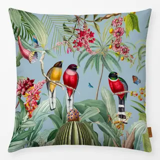 Kissen Tropischer Regenwald blau