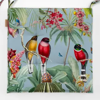 Sitzkissen Tropischer Regenwald blau