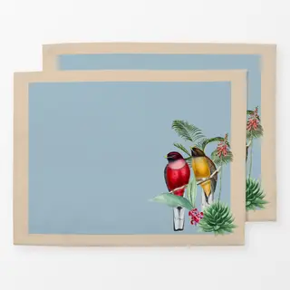 Tischset Tropischer Regenwald blau