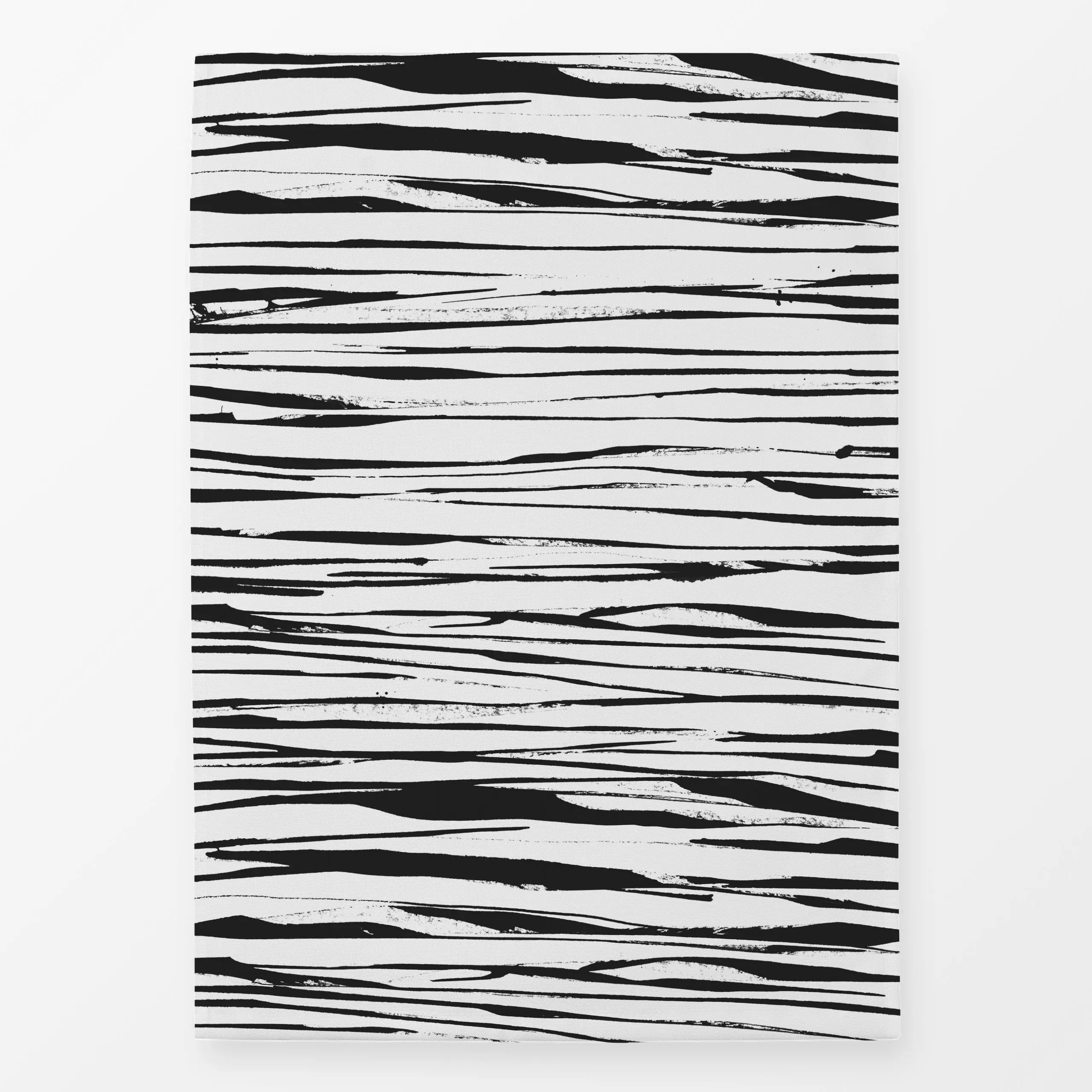 Geschirrtücher sandy beach black ocher - Symbole & Muster - von „LEEMO"; Muster, Tusche, schwarz, Struktur, Linien, abstrakt...