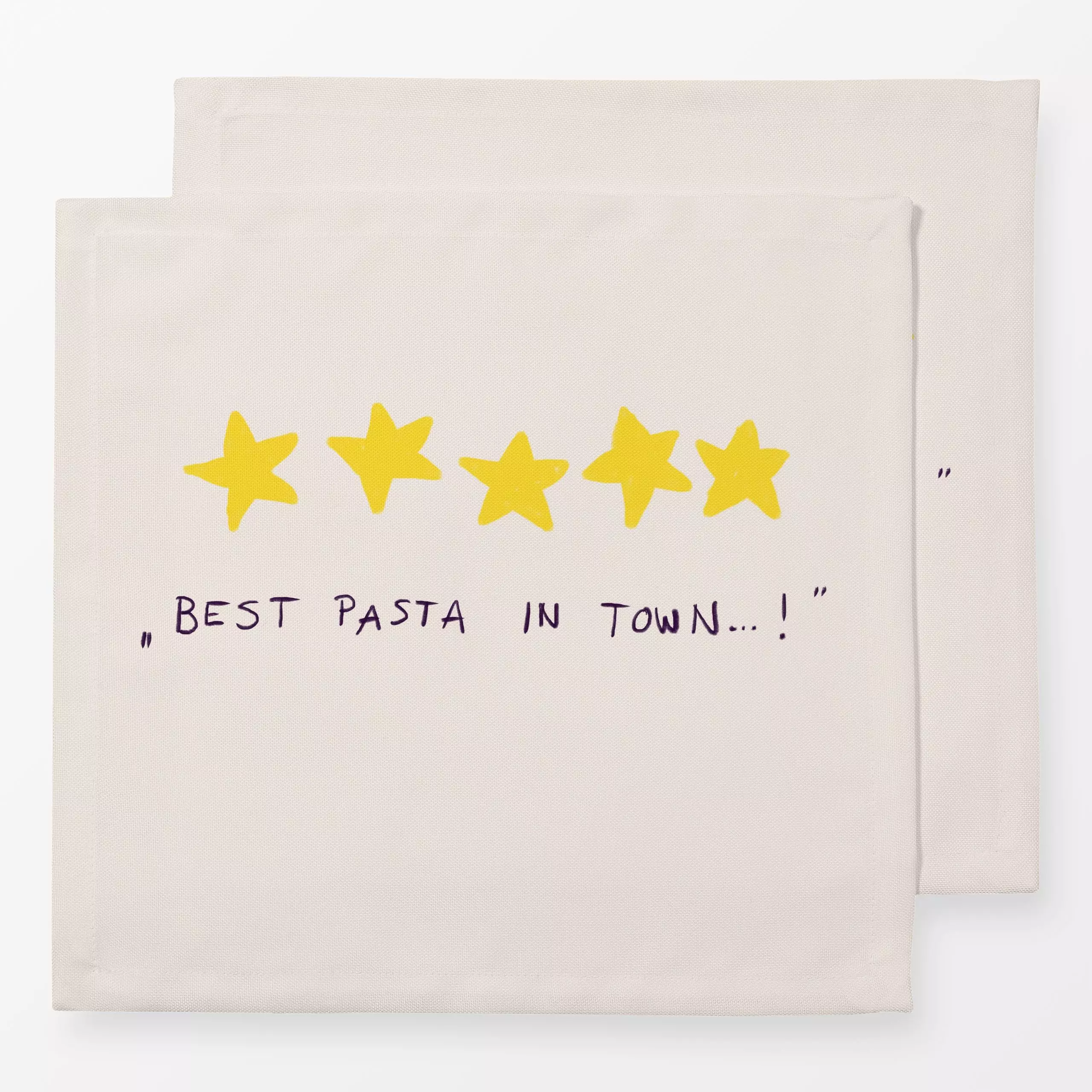 Servietten Best Pasta in Town 5 Sterne - Sprüche & Schriftzüge, Küche, Essen & Trinken - von „Sophie Augustin Illustration";...
