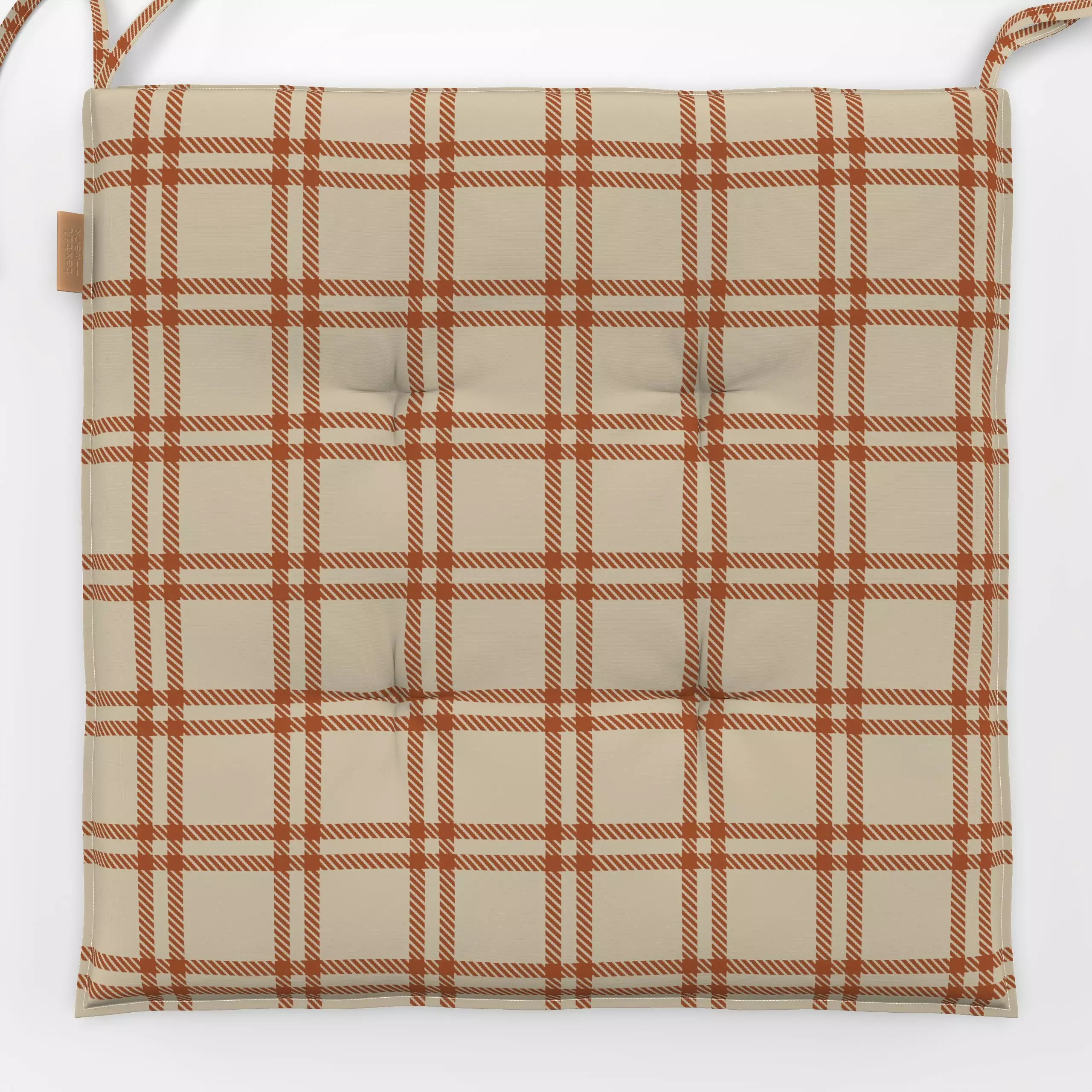 Sitzkissen Herbstkaro Ocker - Herbst, Symbole & Muster, Retro & Vintage - von „Uta Naumann“; boho, Muster, abstrakt, vintage...