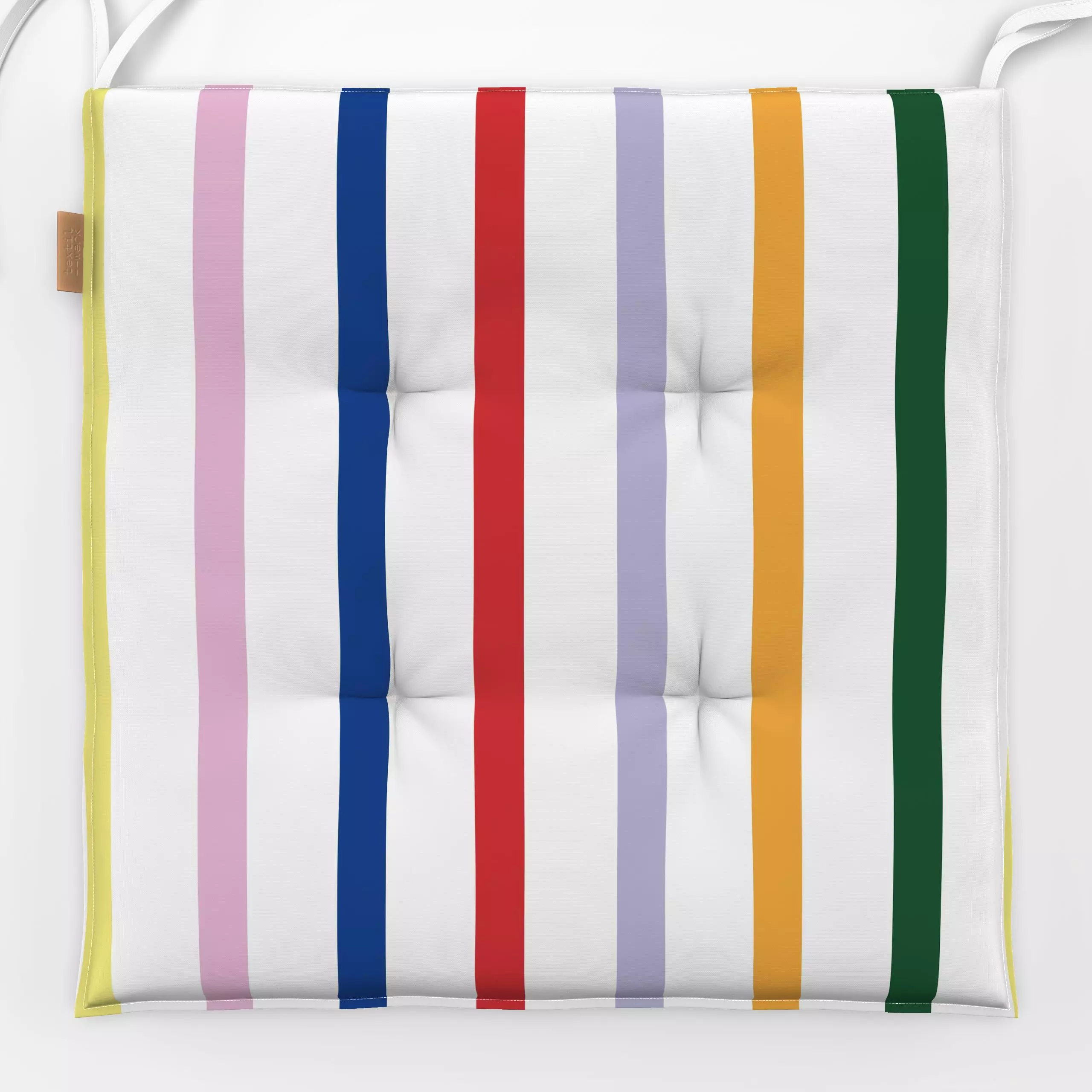 Sitzkissen Always Blooming Stripes - Symbole & Muster - von „Jana Driver"; Streifen, bunt, stripes, Fruehling, farbenfroh, g...