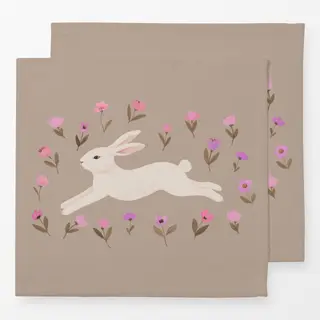 Servietten Osterhase Blumen