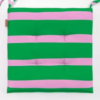 Sitzkissen Bold stripes green pink