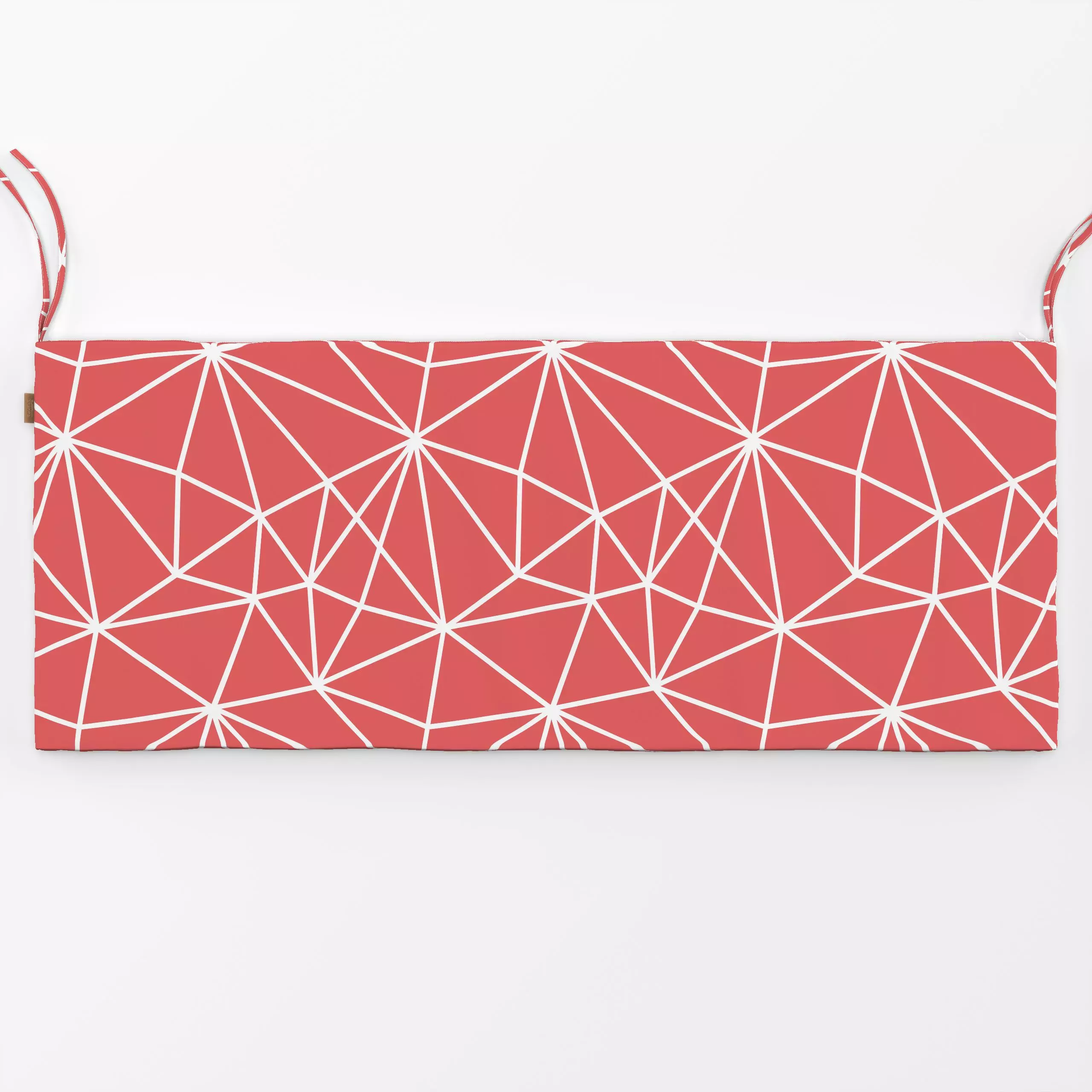 Bankauflage Grafische Linien Koralle-Blau - Sommer, Symbole & Muster - von „Heyduda"; Muster, minimal, Geometrisch, modern, ...