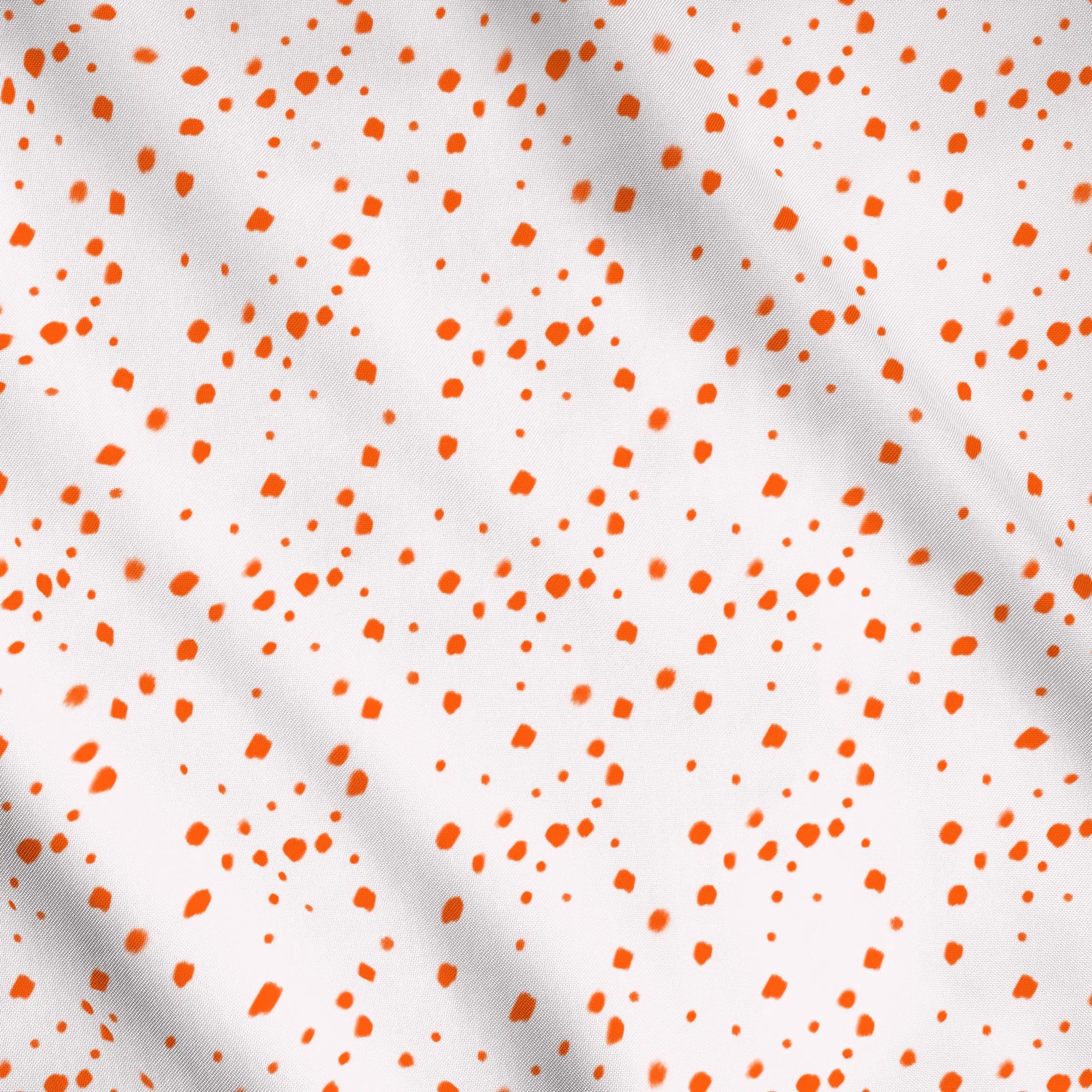 Meterware Fleckenmuster Orange, gemustert, von Sophie Augustin Illustration