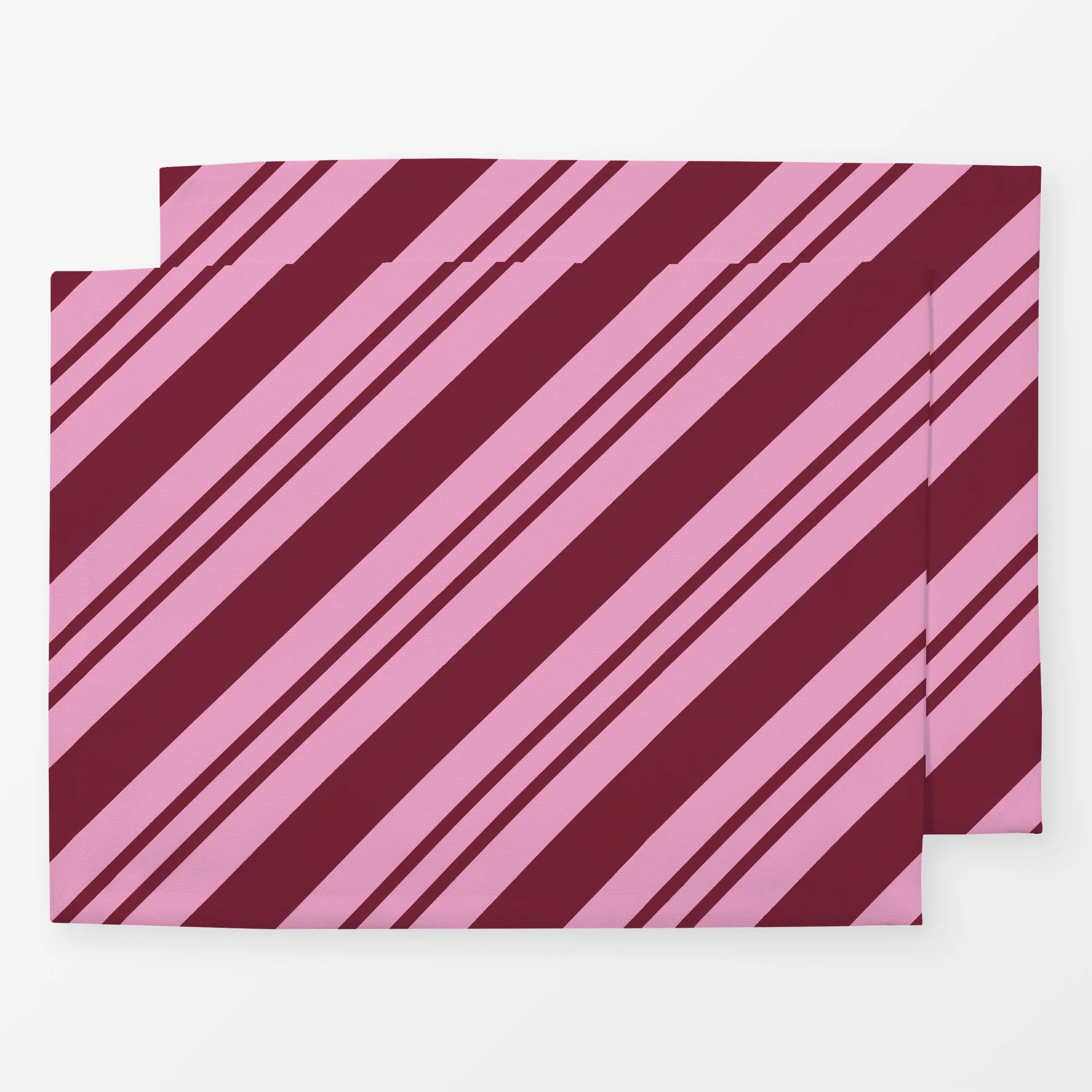 Tischset Streifen diagonal pink rot - Weihnachten, Symbole & Muster - von „Studio Kesse"; Streifen, Weihnachten, pink, weihn...