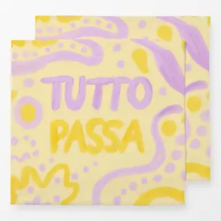 Servietten Tutto Passa Gelb Lila