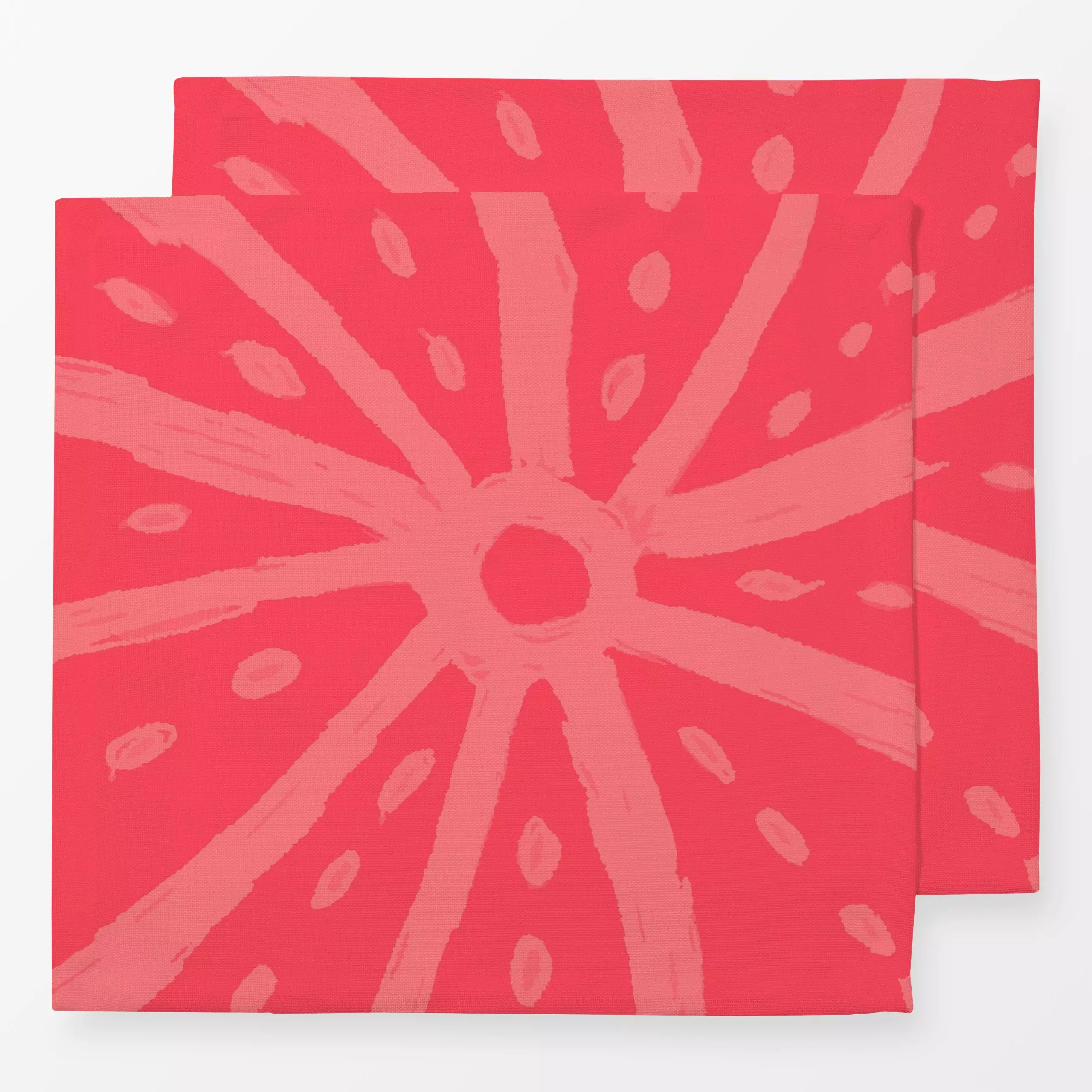 Servietten Vibrant Summer Seeigel Rot - Natur & Landschaft, Sommer, Symbole & Muster - von „Carolin Vonhoff"; Muster, abstra...