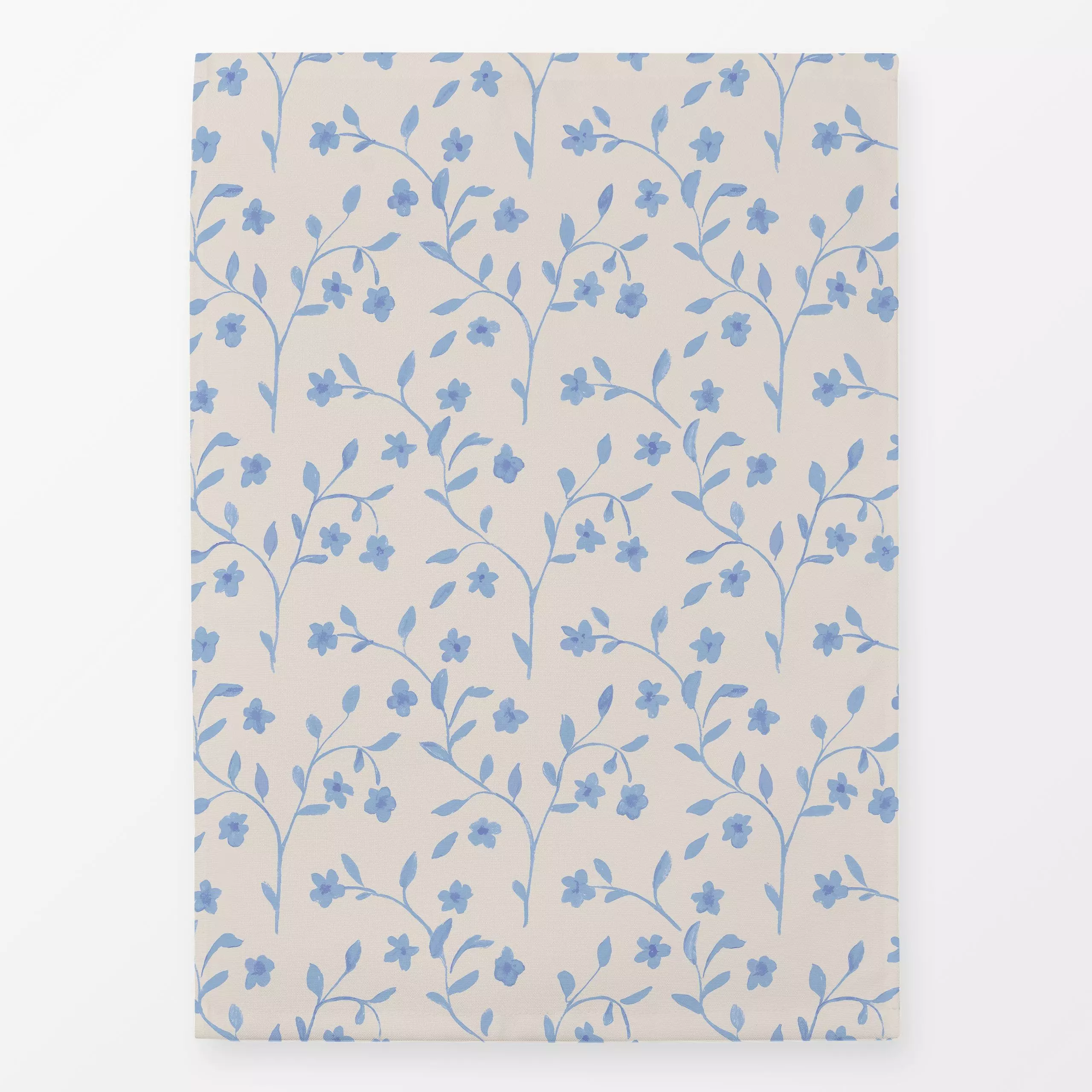 Geschirrtücher Blumen Ranken blau - Blumen & Florales, Symbole & Muster, Pflanzen & Botanik - von „Studio Kesse"