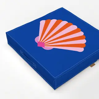 Bodenkissen Shell and Stripes Orange