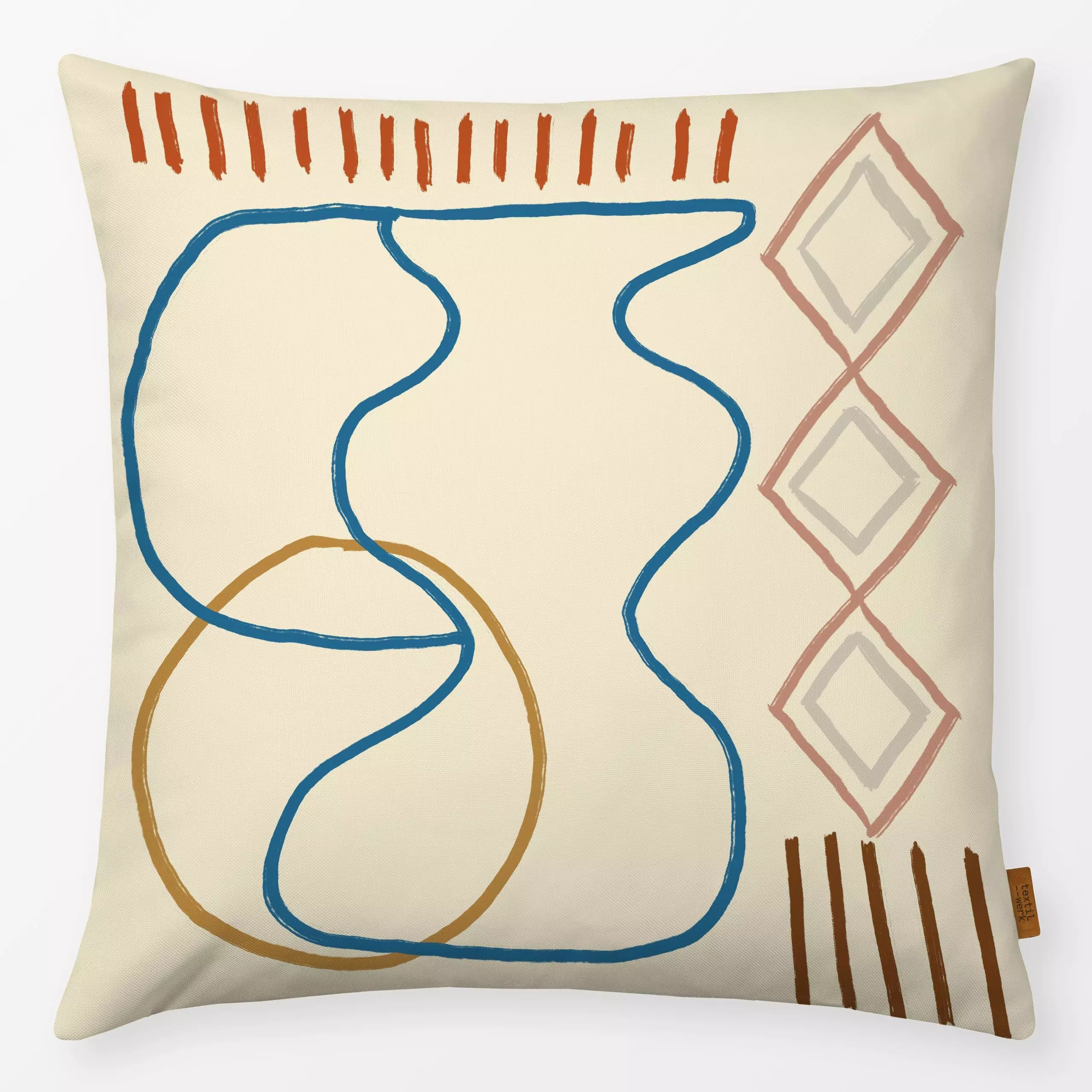 Kissen Abstract Boho Geometric - Sommer, Symbole & Muster, Retro & Vintage - von „KunstbyStephie"; marrakesch, marrokko, boh...