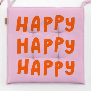 Sitzkissen Typo Happy